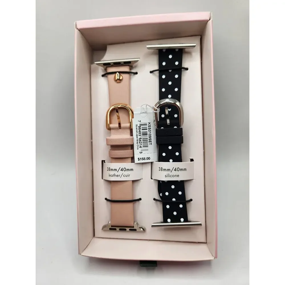 Kate Spade Apple Watch Band Set Leather Polka Dot - Apple 38mm and 40mm